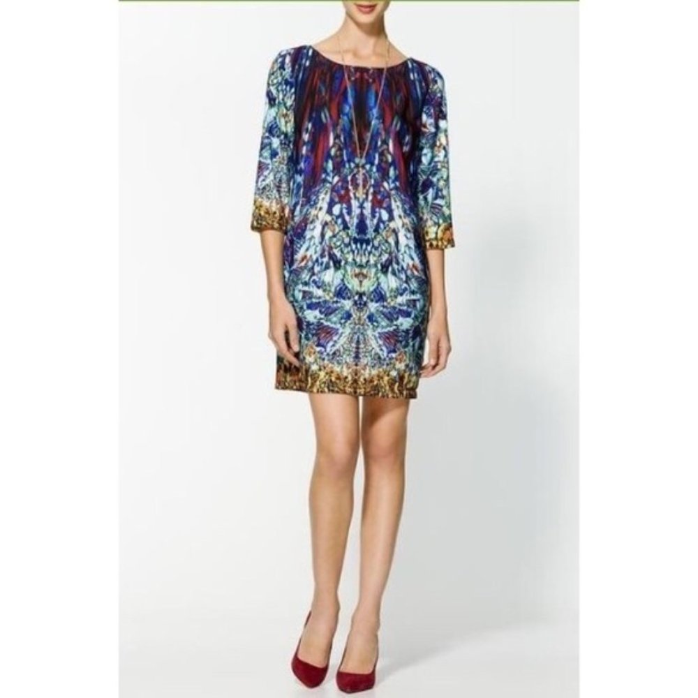 Rhyme & Echo Ruano Kaleidoscope print shift dress